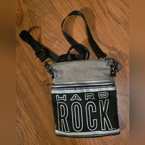 Hard Rock Cafe Messenger Bag Waitress Apron Money Bag Ultra Rare Silver Purse